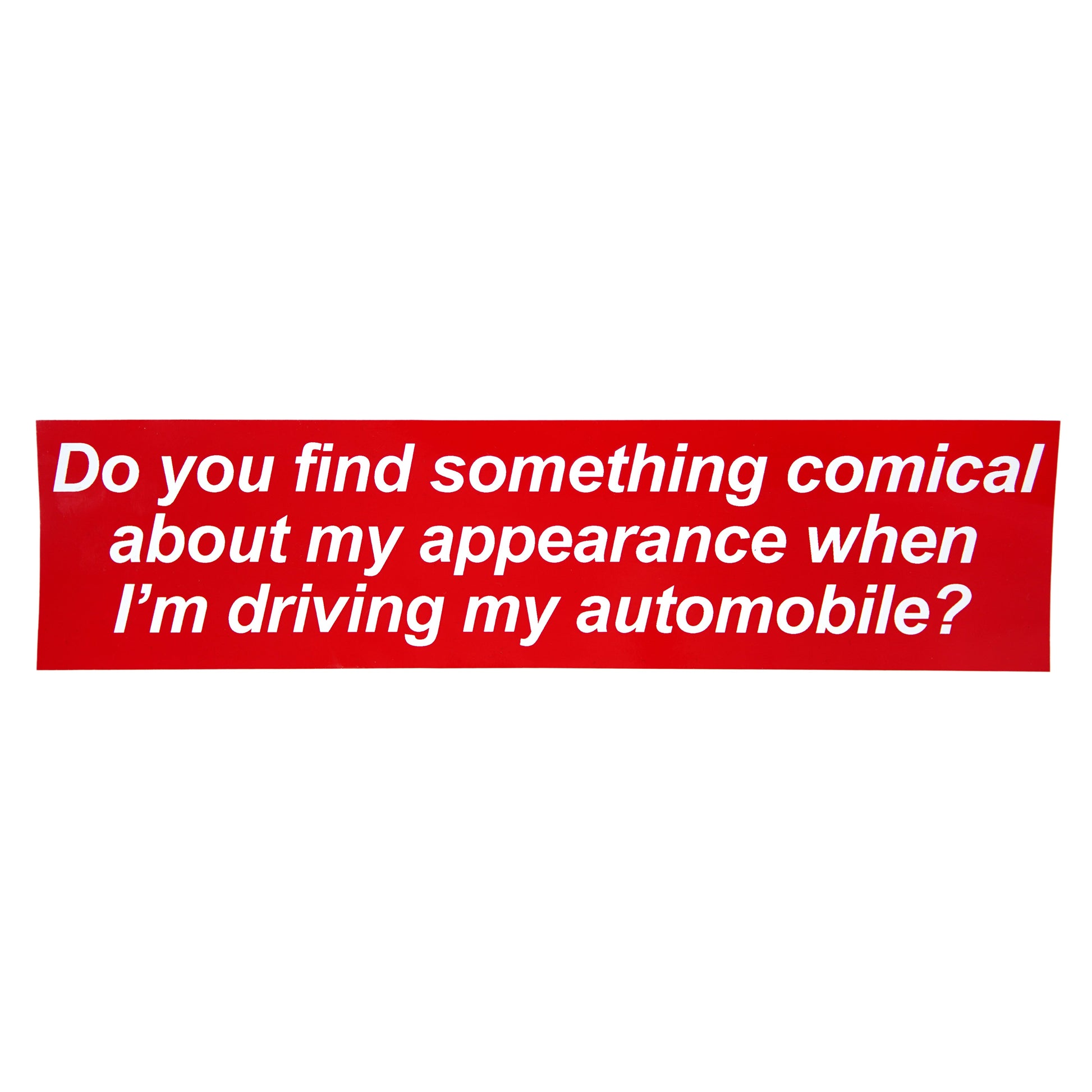 Comical Driving Bumper Sticker