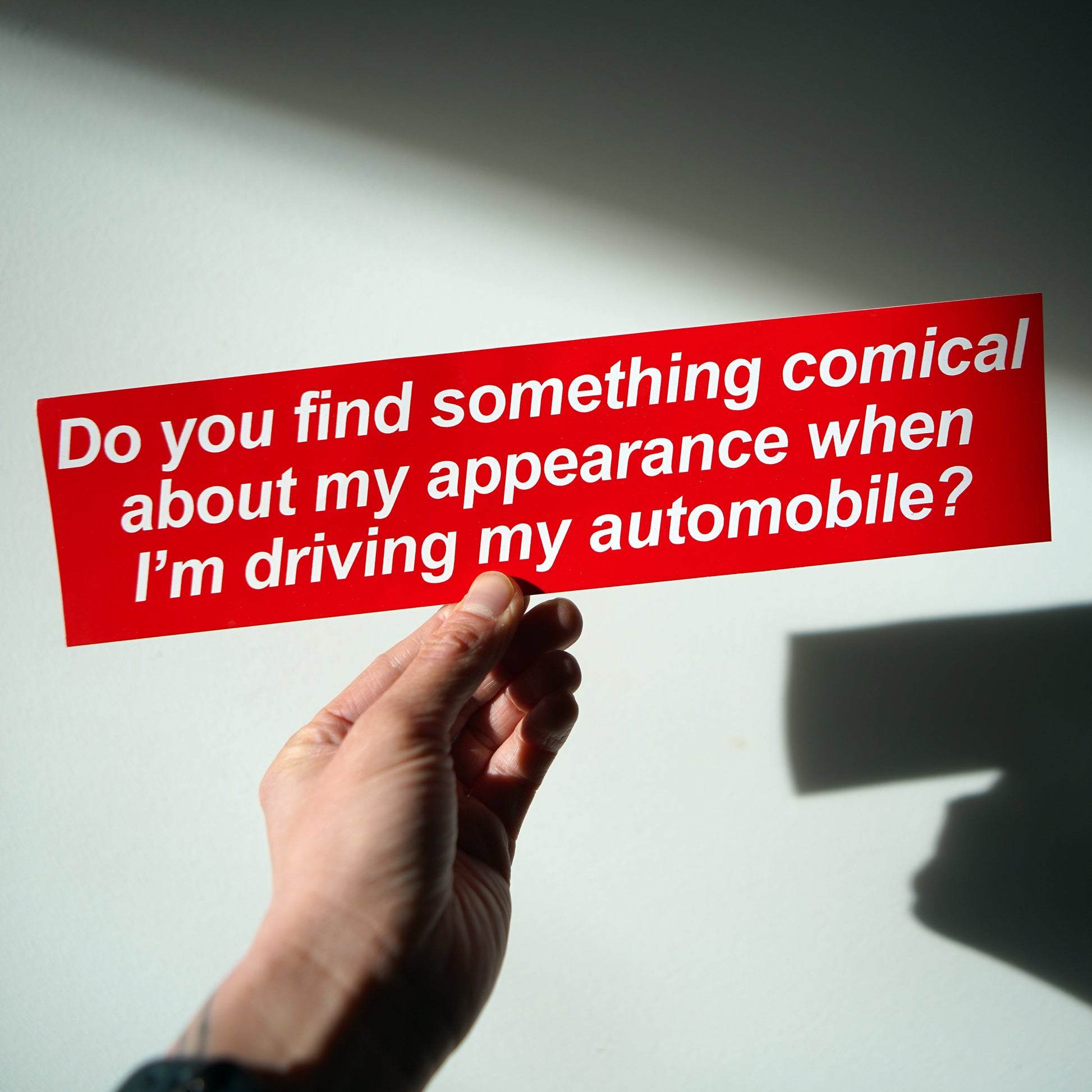 Comical Driving Bumper Sticker