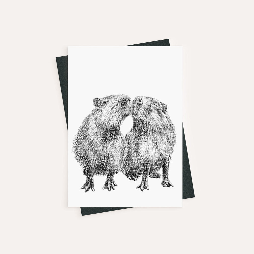 Capybaras  - greeting card