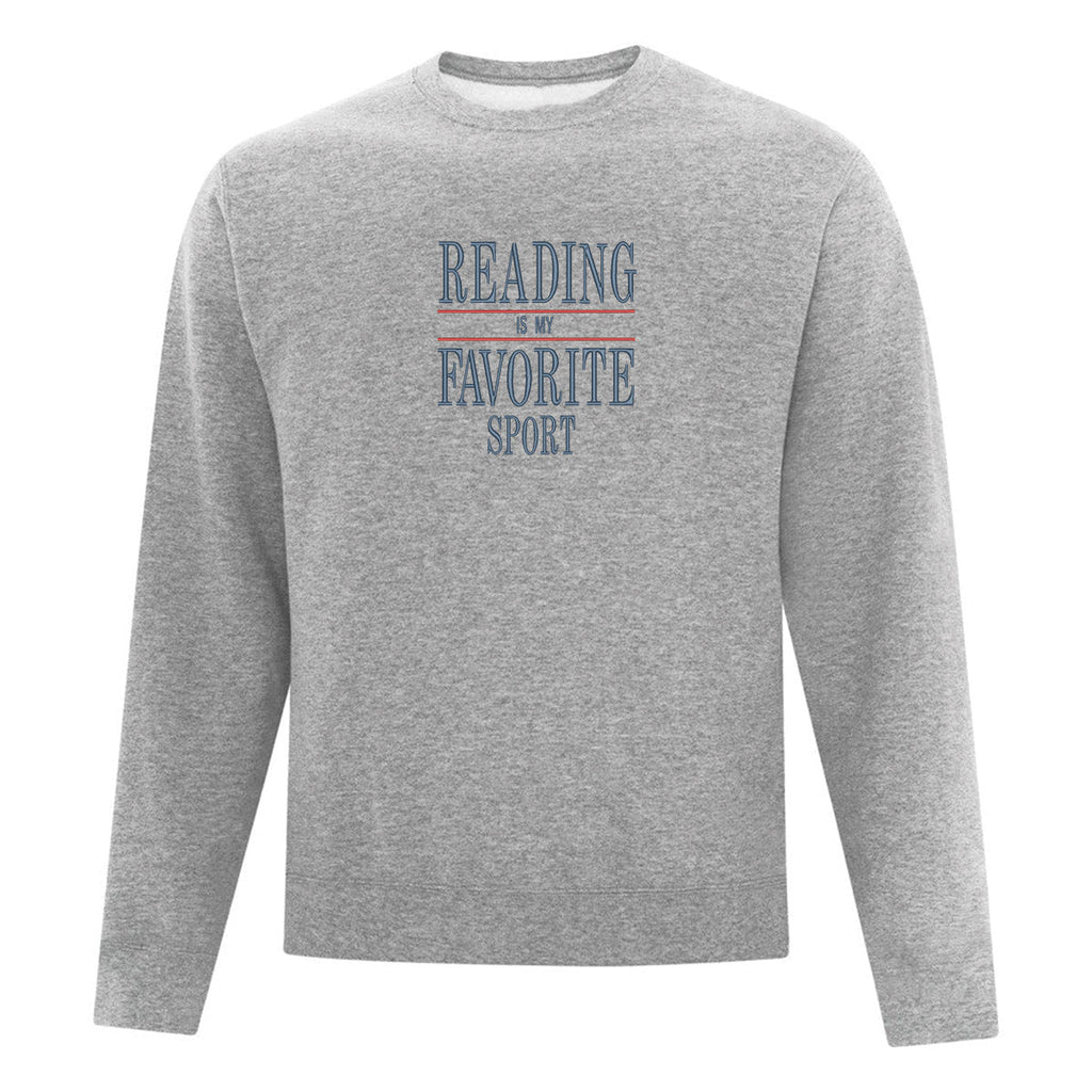 Crewneck "Reading is my favorite sport" brodé