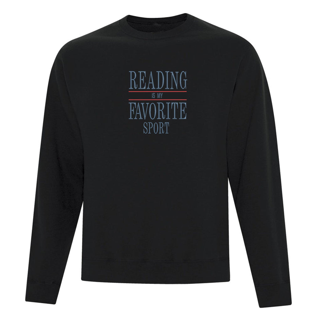 Crewneck "Reading is my favorite sport" brodé