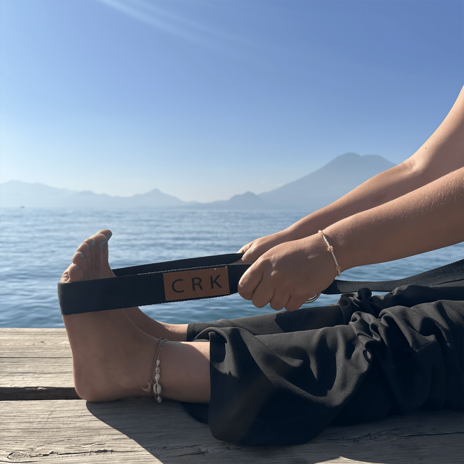 Crk Yoga Mat Carrying Strap and Exercise Strap • The Black Strap