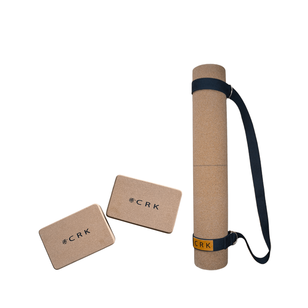 Crk Yoga Mat made of Organic Cork and Natural Rubber, 5mm Thick • The Flowers Mat