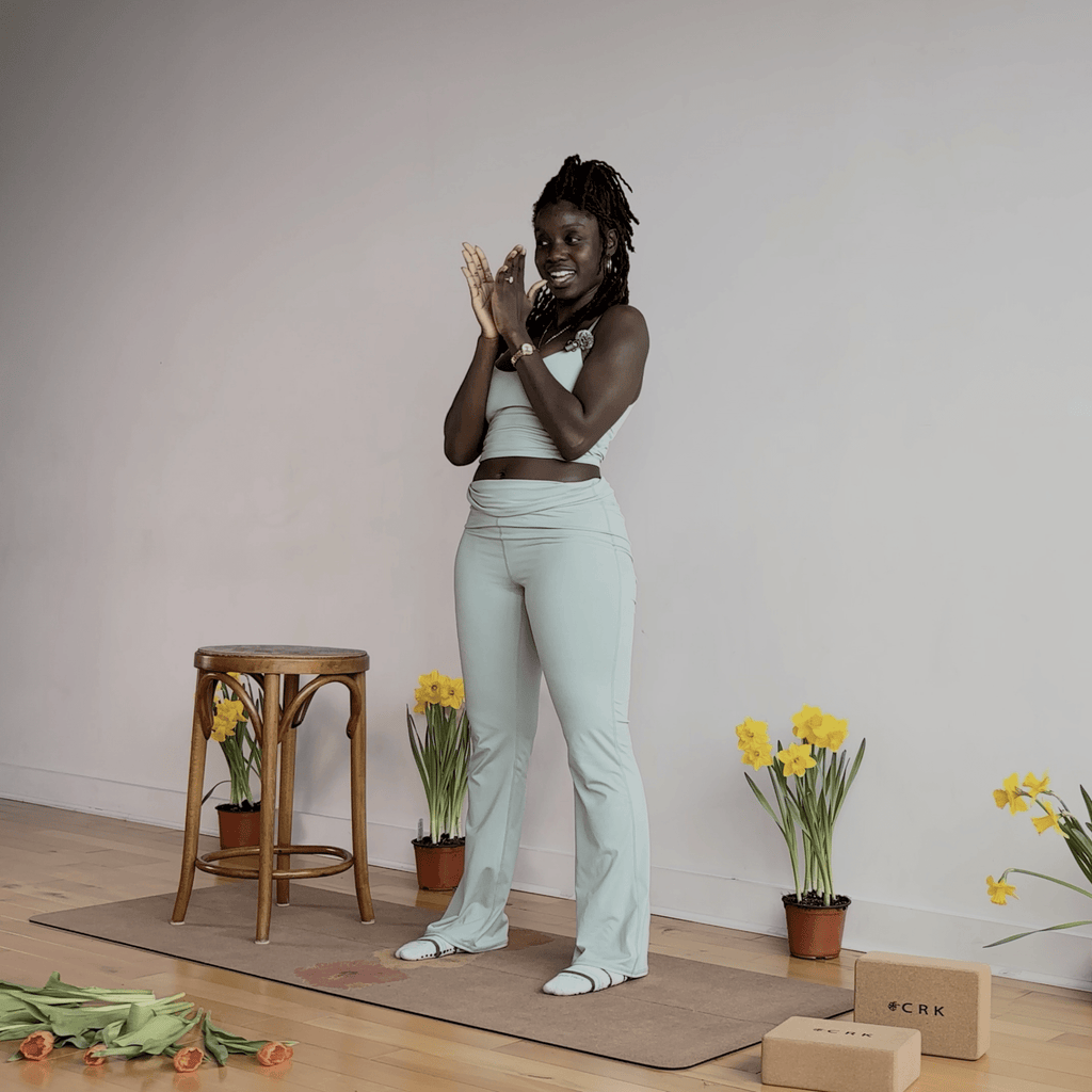 Crk Yoga Mat made of Organic Cork and Natural Rubber, 5mm Thick • The Flowers Mat