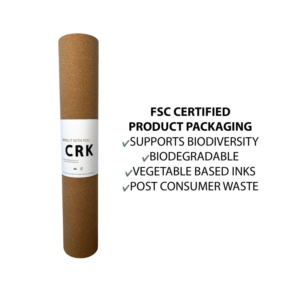 Crk Yoga Mat made of Organic Cork and Recycled Natural Rubber, 4mm Thick • The Moon Mat ✨ NEW