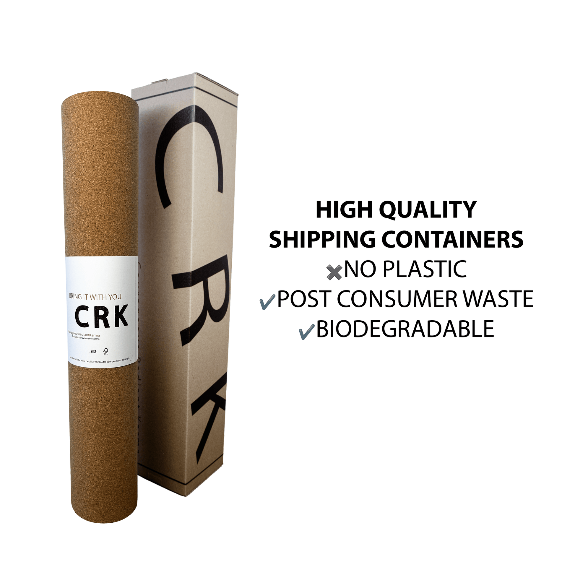Crk Yoga Mat made of Organic Cork and Natural Rubber, 5mm Thick • The Flowers Mat