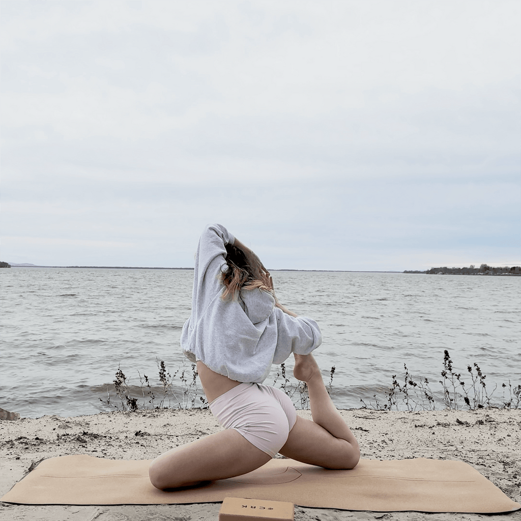 Crk Yoga Mat made of Organic Cork and Recycled Natural Rubber, 4mm Thick • The Moon Mat ✨ NEW