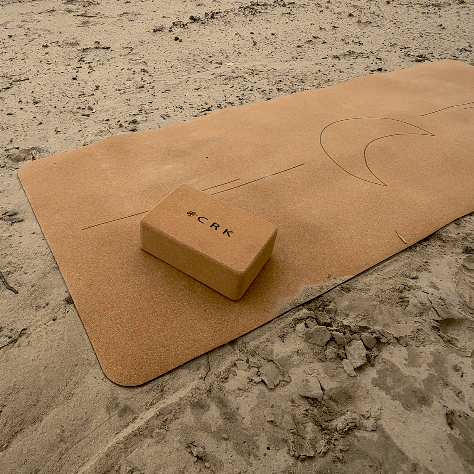 Crk Yoga Mat made of Organic Cork and Recycled Natural Rubber, 4mm Thick • The Moon Mat ✨ NEW