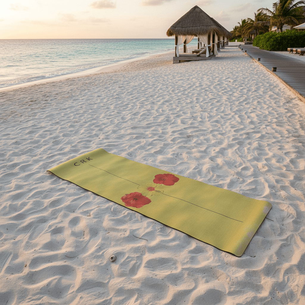 Crk Yoga Mat made of Organic Hemp and Natural Rubber, 5mm Thick • The Limited Edition Yellow Mat