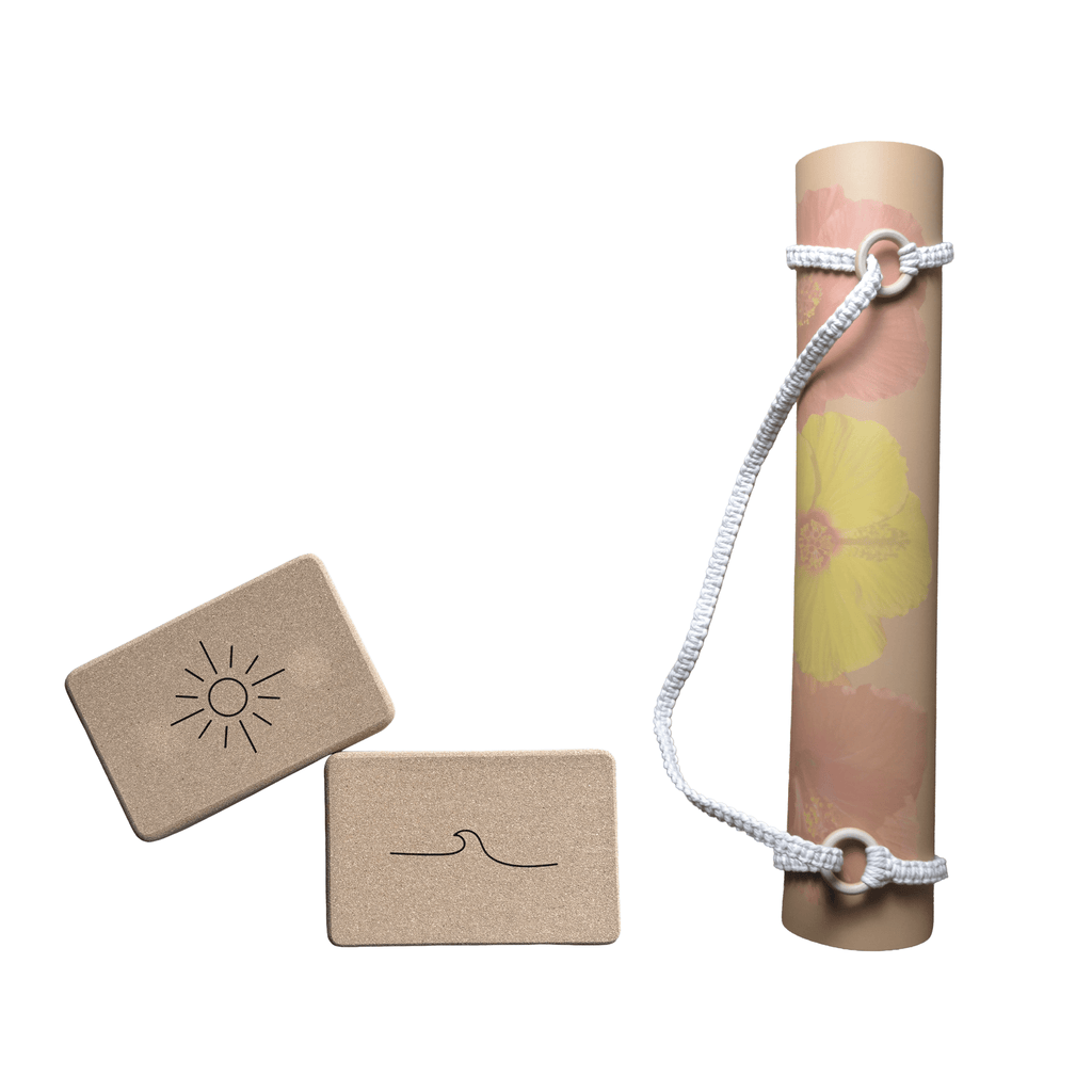 Crk Yoga Mat made of Recycled Natural Rubber with an Alignment System, 4mm Thick • The Summer Mat