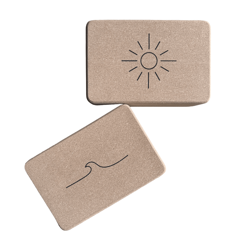 Crk's 3" Yoga Blocks Made of Organic Cork • Sun & Wave