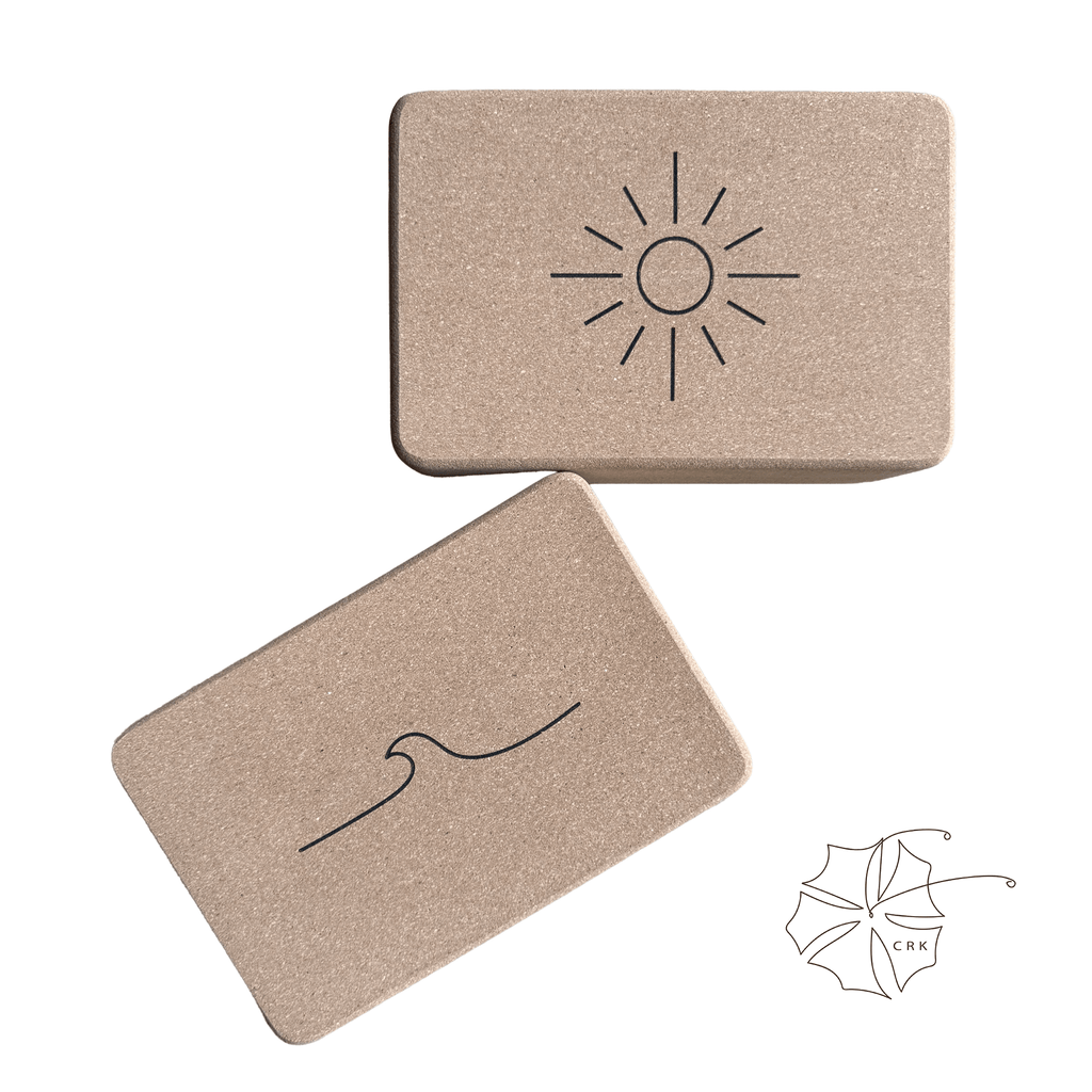 Crk's 3" Yoga Blocks Made of Organic Cork • Sun & Wave