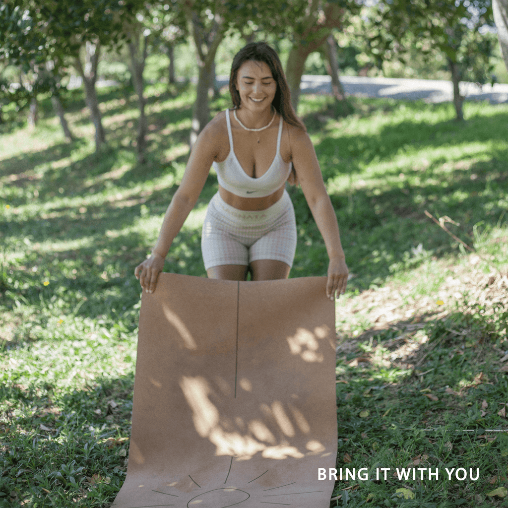 Crk's Organic Cork Yoga Mat with Recycled Natural Rubber, 4mm Thick • The Sun Mat