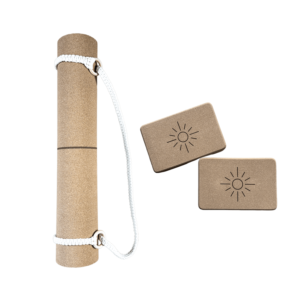 Crk's Organic Cork Yoga Mat with Recycled Natural Rubber, 4mm Thick • The Sun Mat