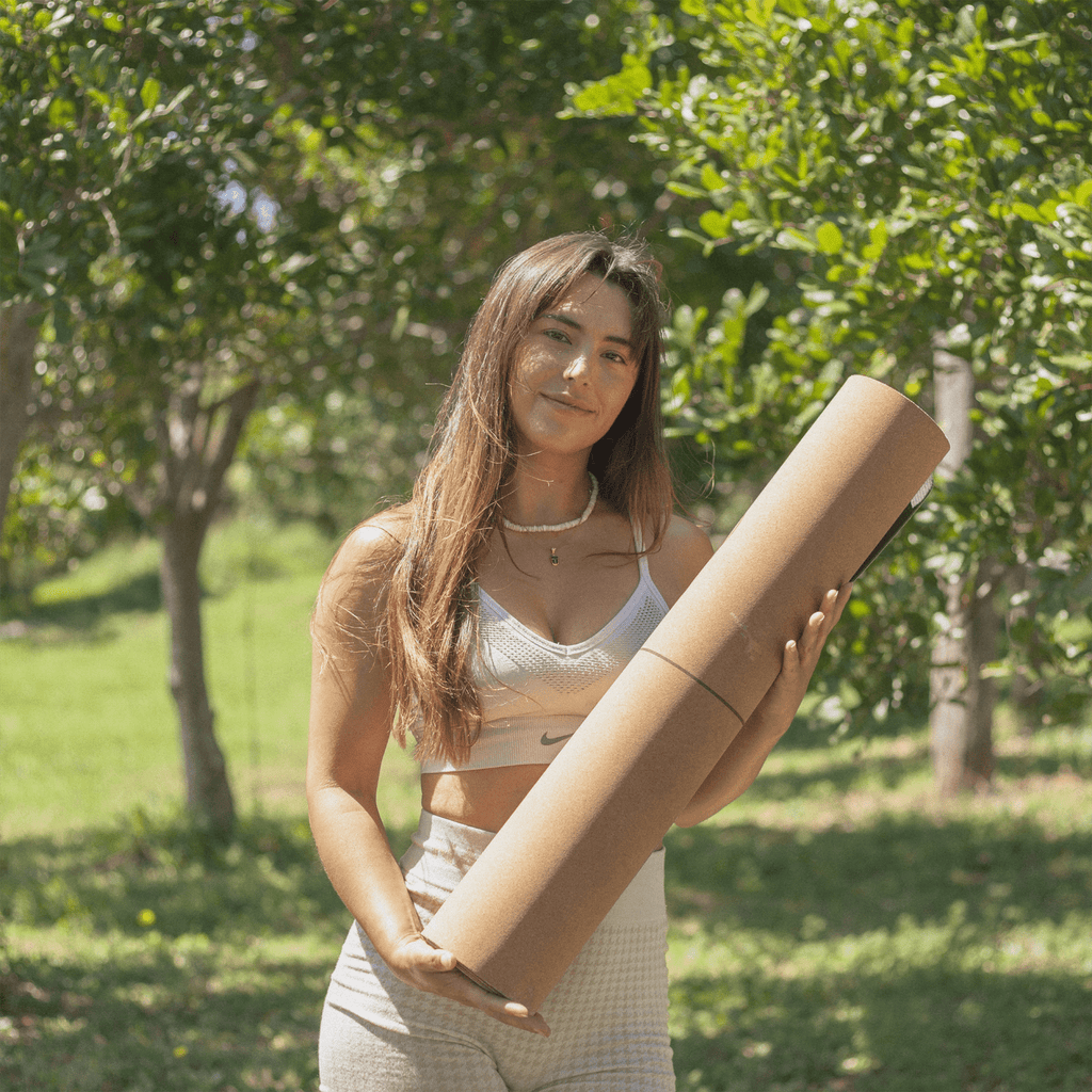 Crk's Organic Cork Yoga Mat with Recycled Natural Rubber, 4mm Thick • The Sun Mat