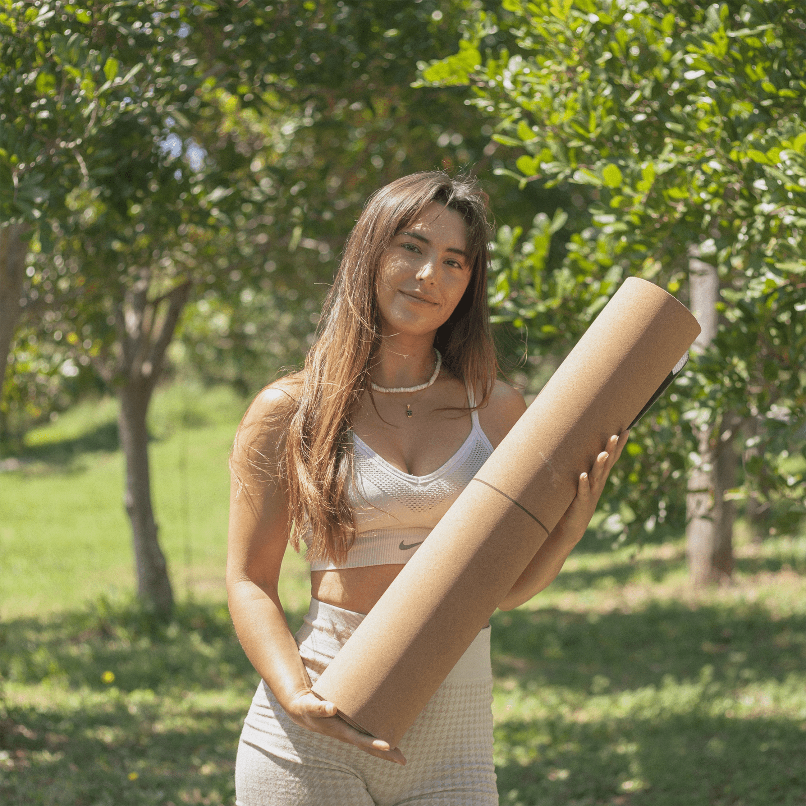 Crk's Organic Cork Yoga Mat with Recycled Natural Rubber, 4mm Thick • The Sun Mat