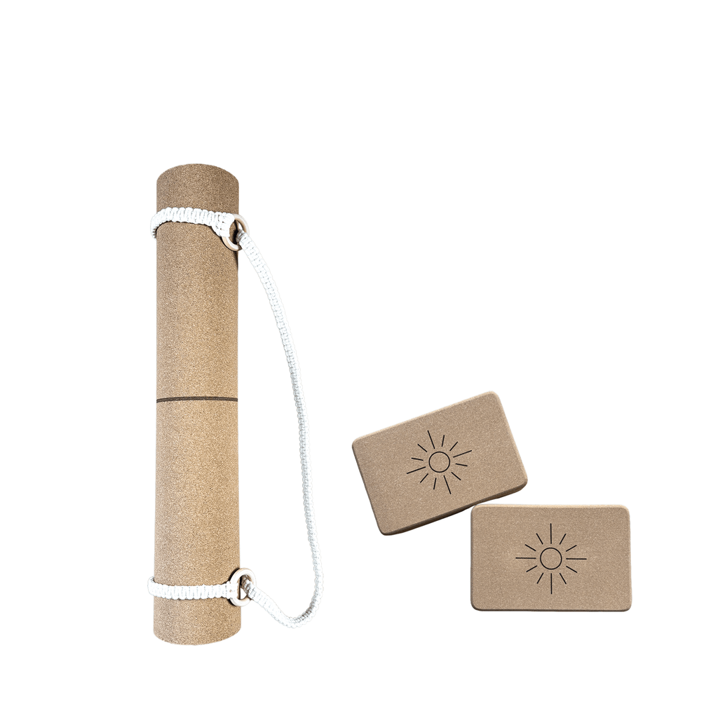 Crk's Organic Cork Yoga Mat with Recycled Natural Rubber, 4mm Thick • The Sun Mat