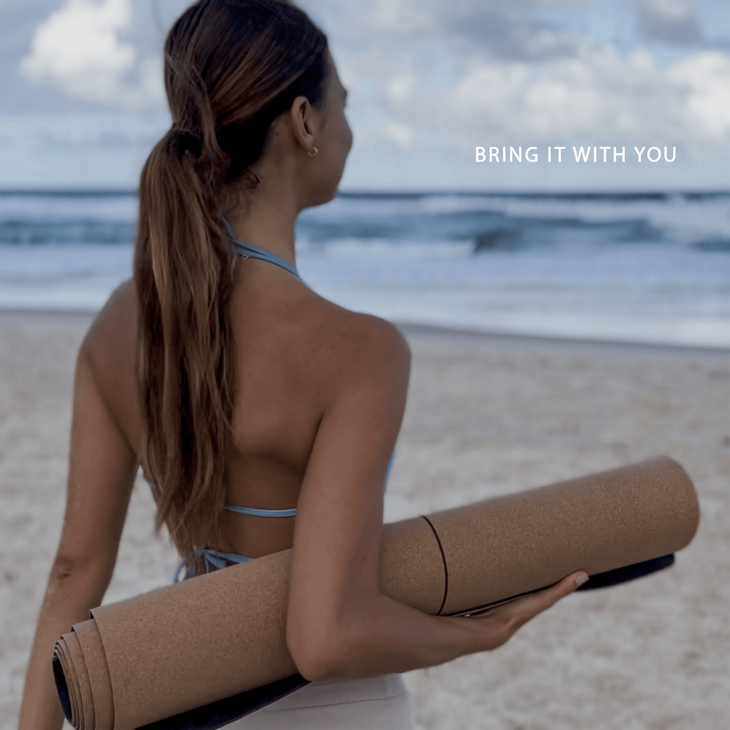 Crk's Organic Cork Yoga Mat with Recycled Natural Rubber, 4mm Thick • The Wave Mat