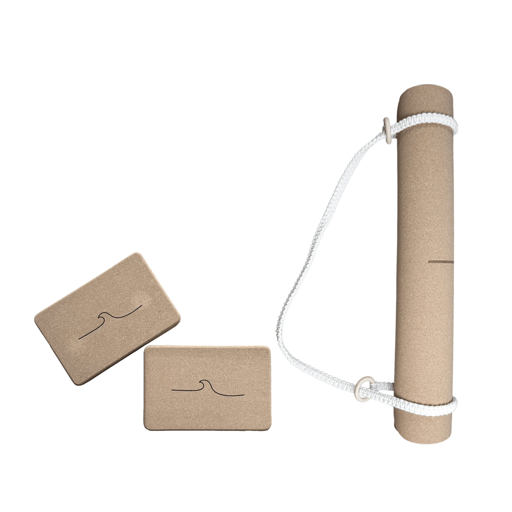 Crk's Organic Cork Yoga Mat with Recycled Natural Rubber, 4mm Thick • The Wave Mat