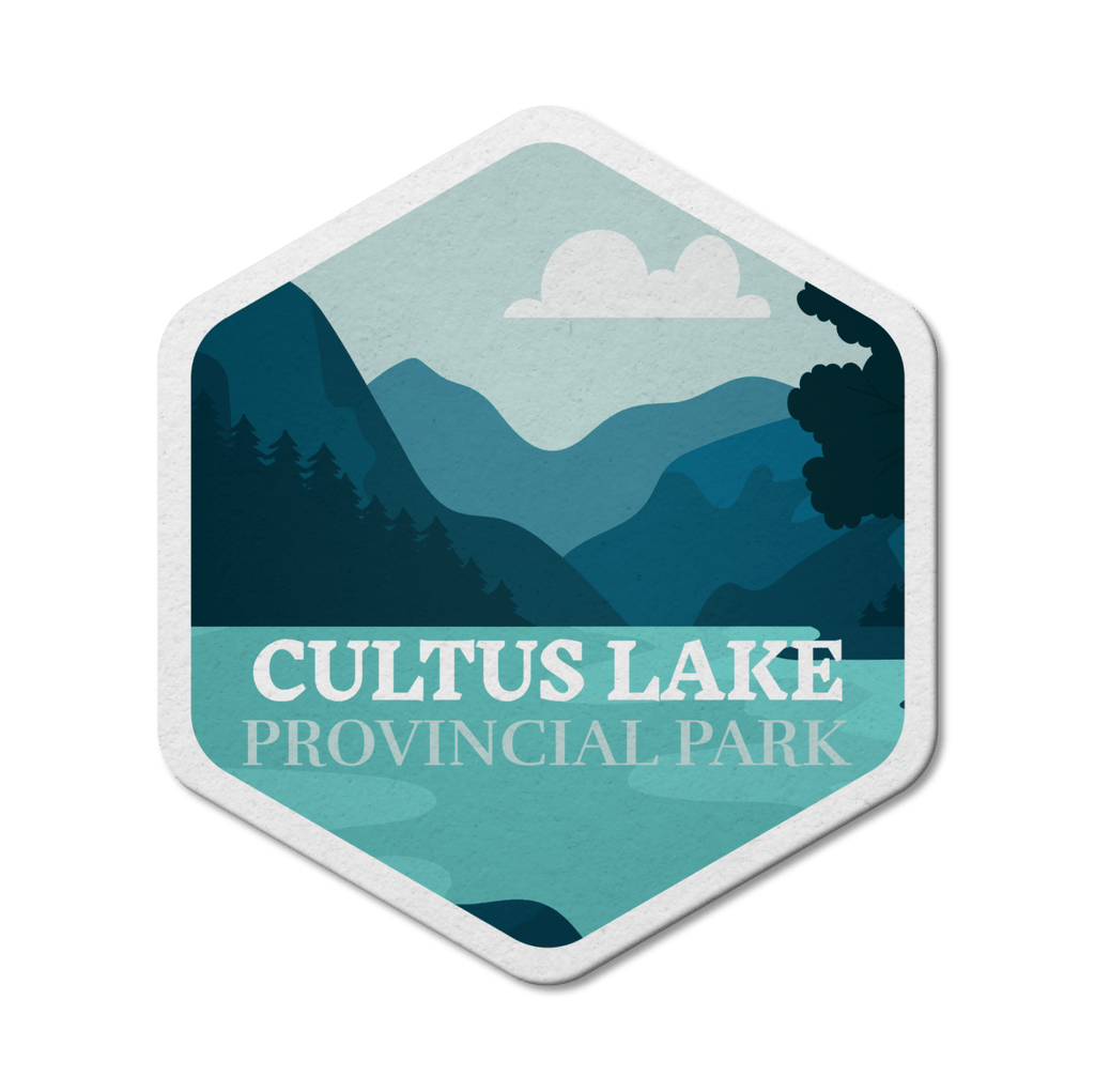 Cultus Lake British Columbia Provincial Park Waterproof Vinyl Sticker, Canada Parks