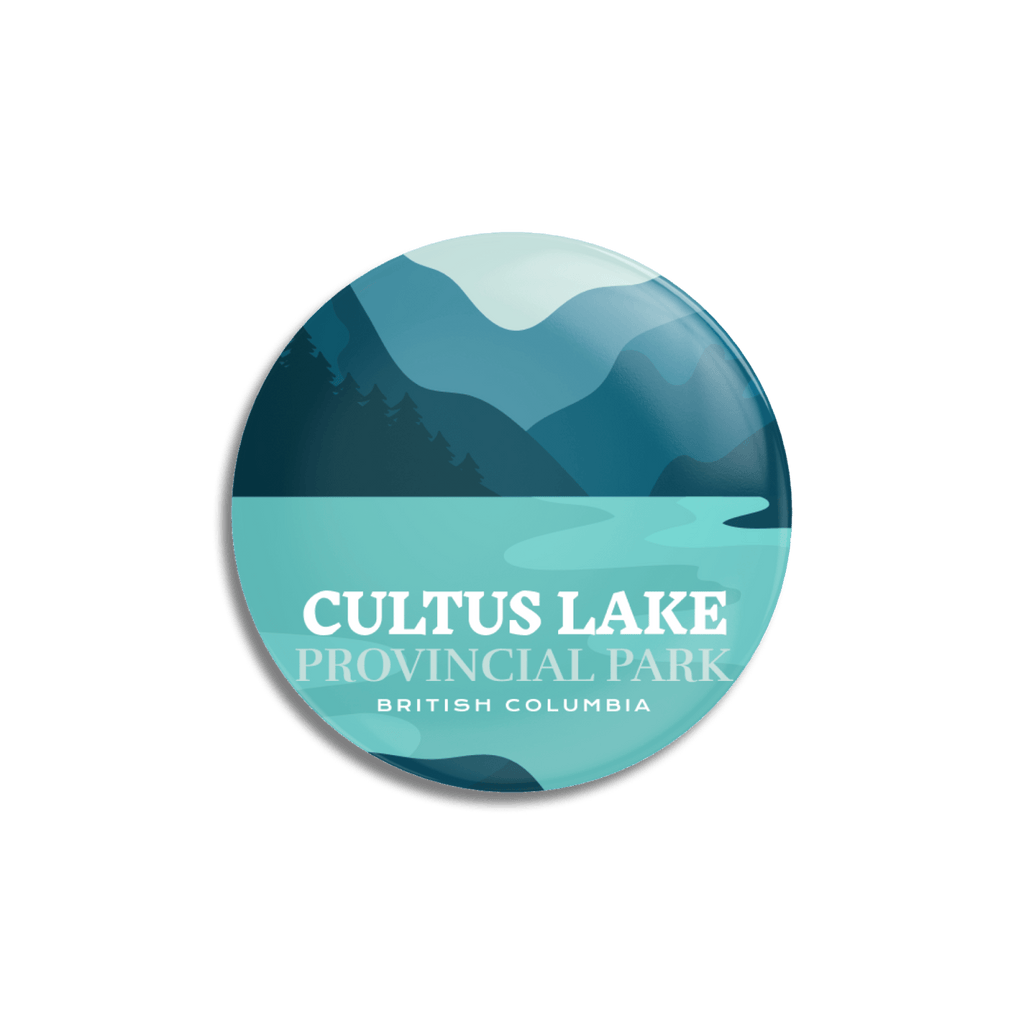 Cultus Lake Provincial Park of British Columbia Pinback Button, Canada Parks