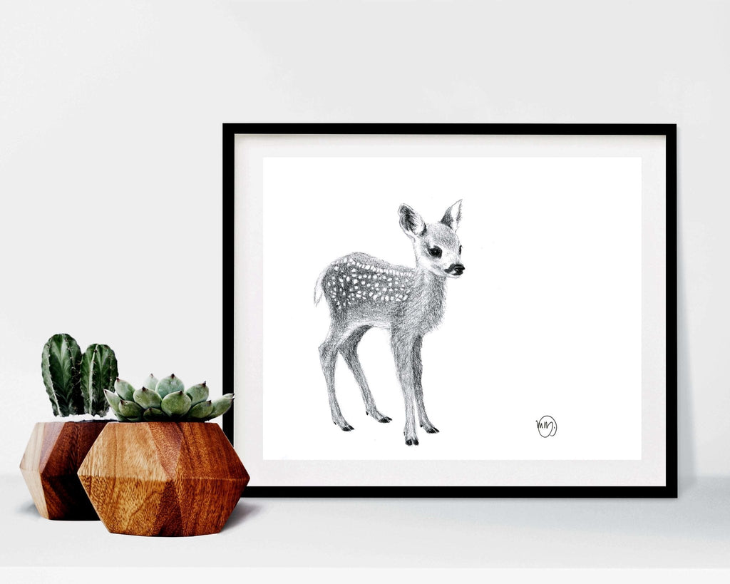 Cute Baby Deer - art print