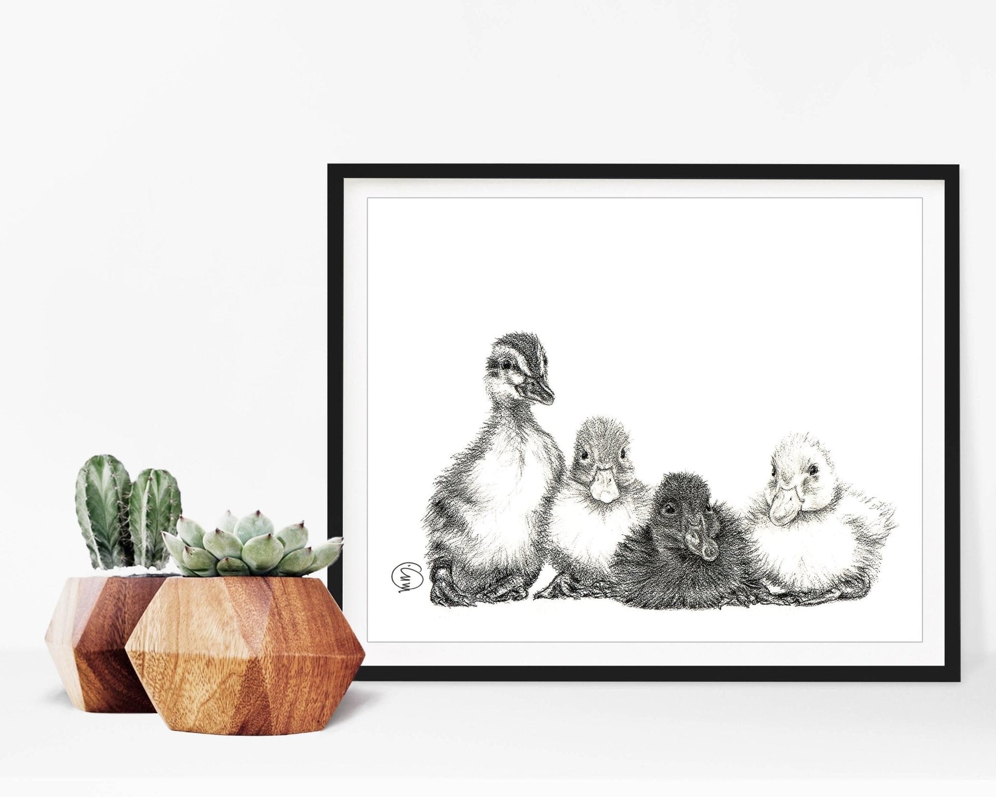 Cute Baby Ducklings - nursery wall decor