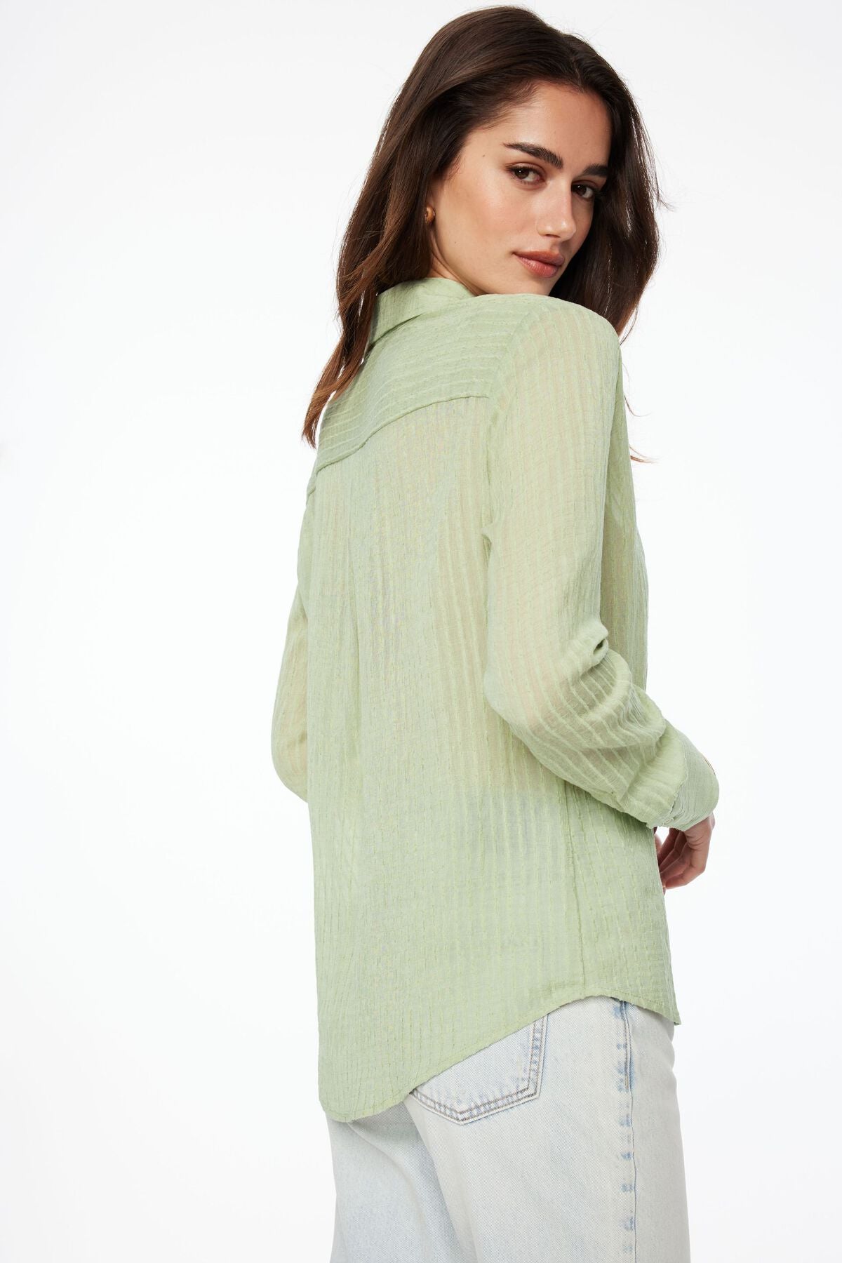 Chemise transparente surdimensionnée Frida