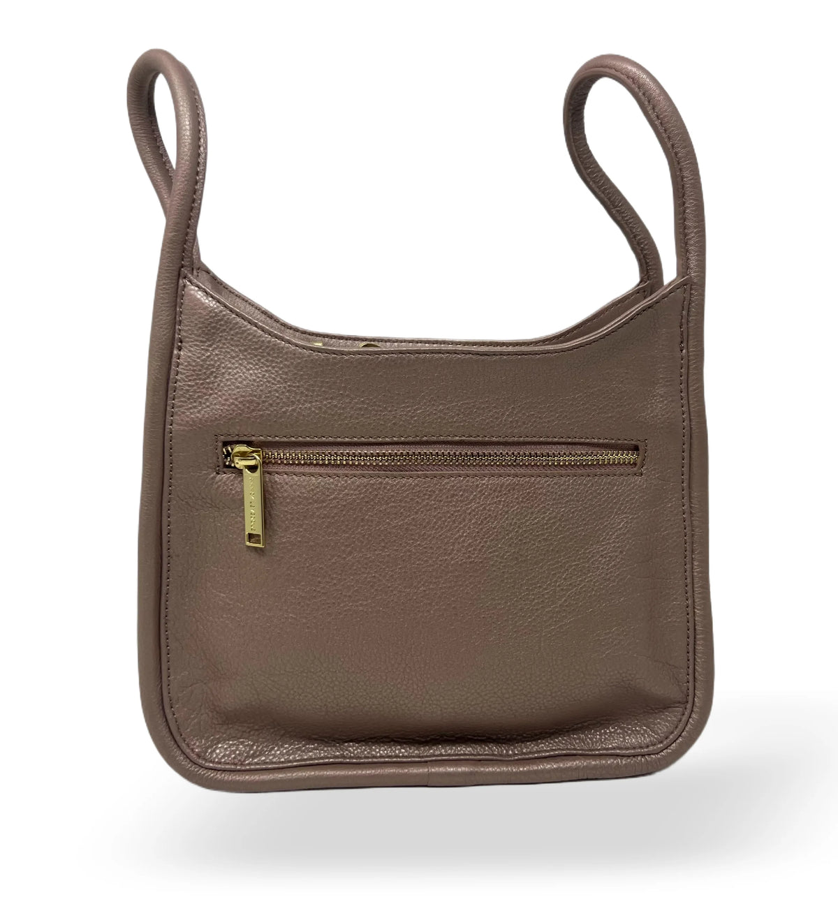 Platinum Leather Handbag, 2-in-1, Bianca