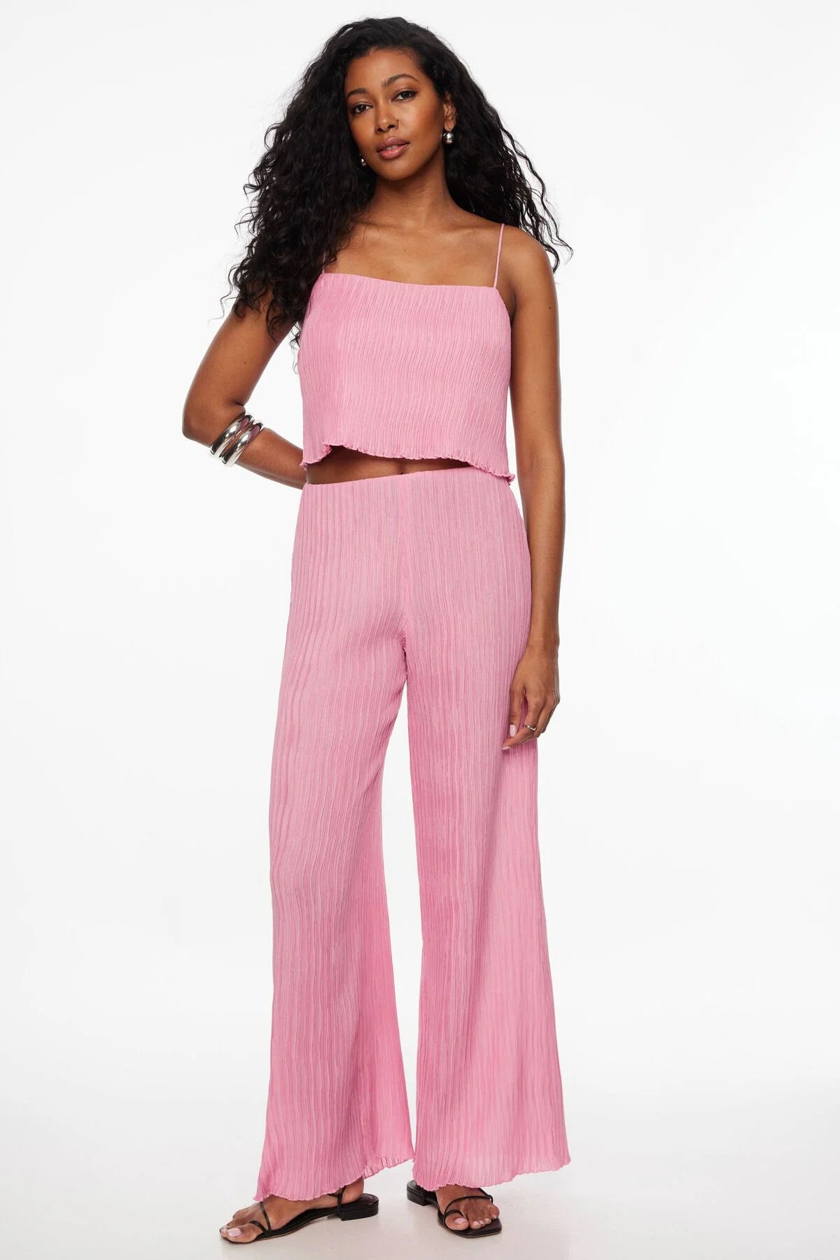 Pantalon large froissé Malika