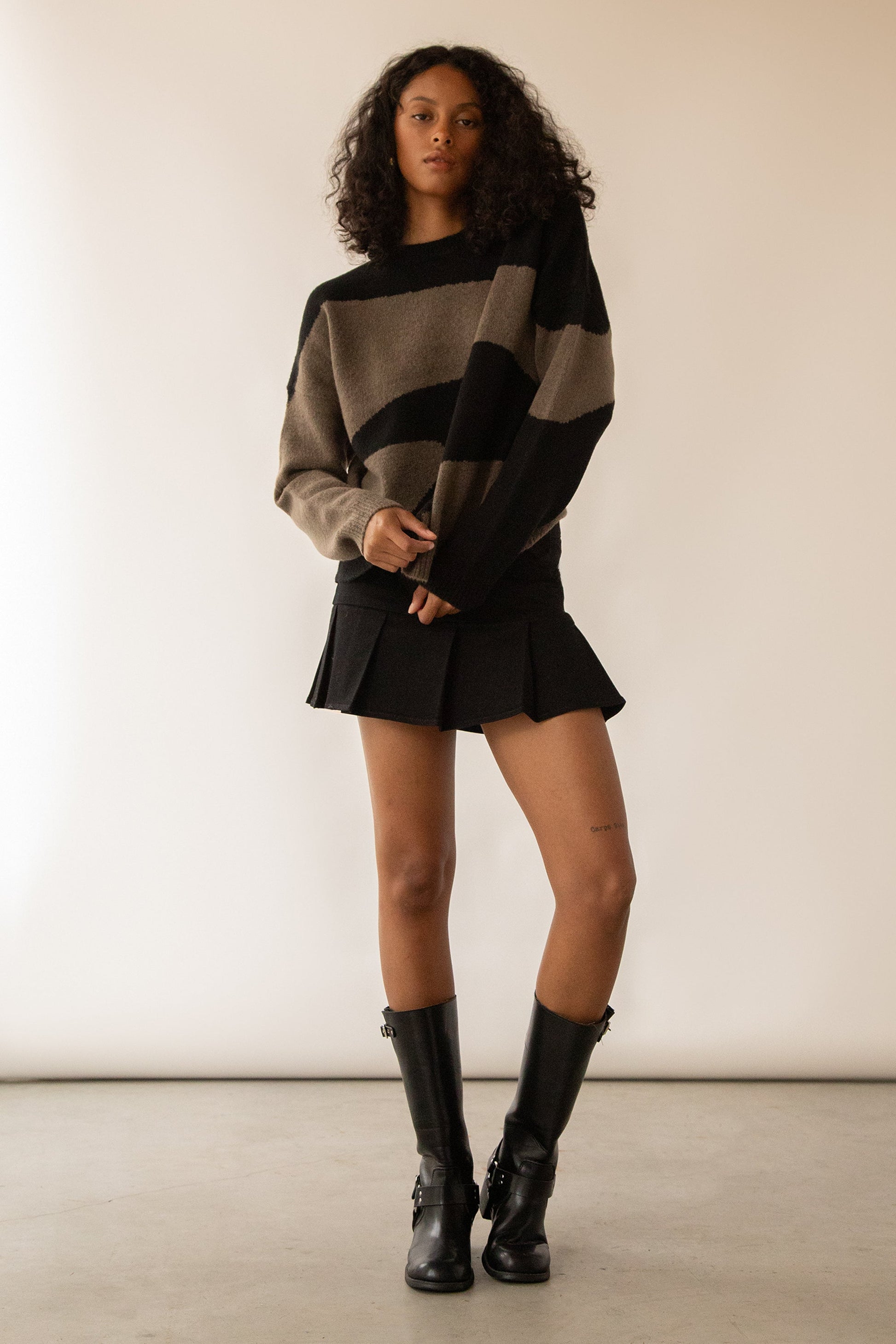 PULL INTARSIA SURDIMENSIONNÉ