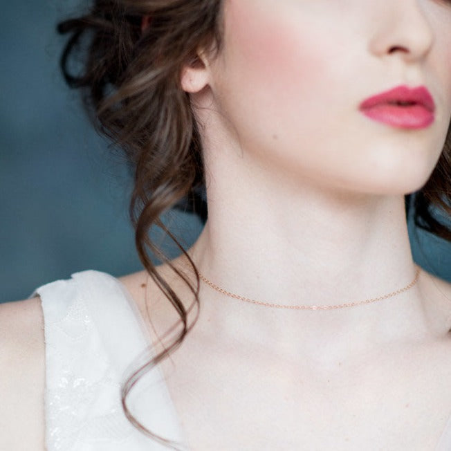 ADDISON Crystal Teardrop Pendant Back Necklace