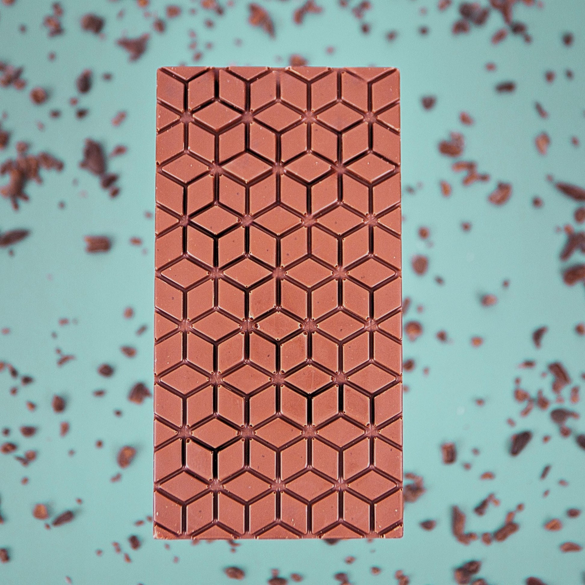 tablette de chocolat noir au lait et au piment