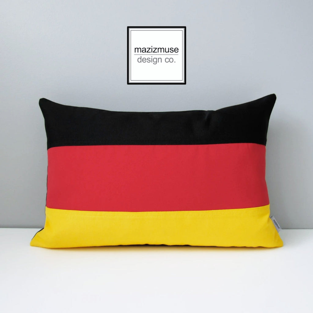 Housse de coussin décorative drapeau allemand, coussins d'extérieur Sunbrella® Allemagne 