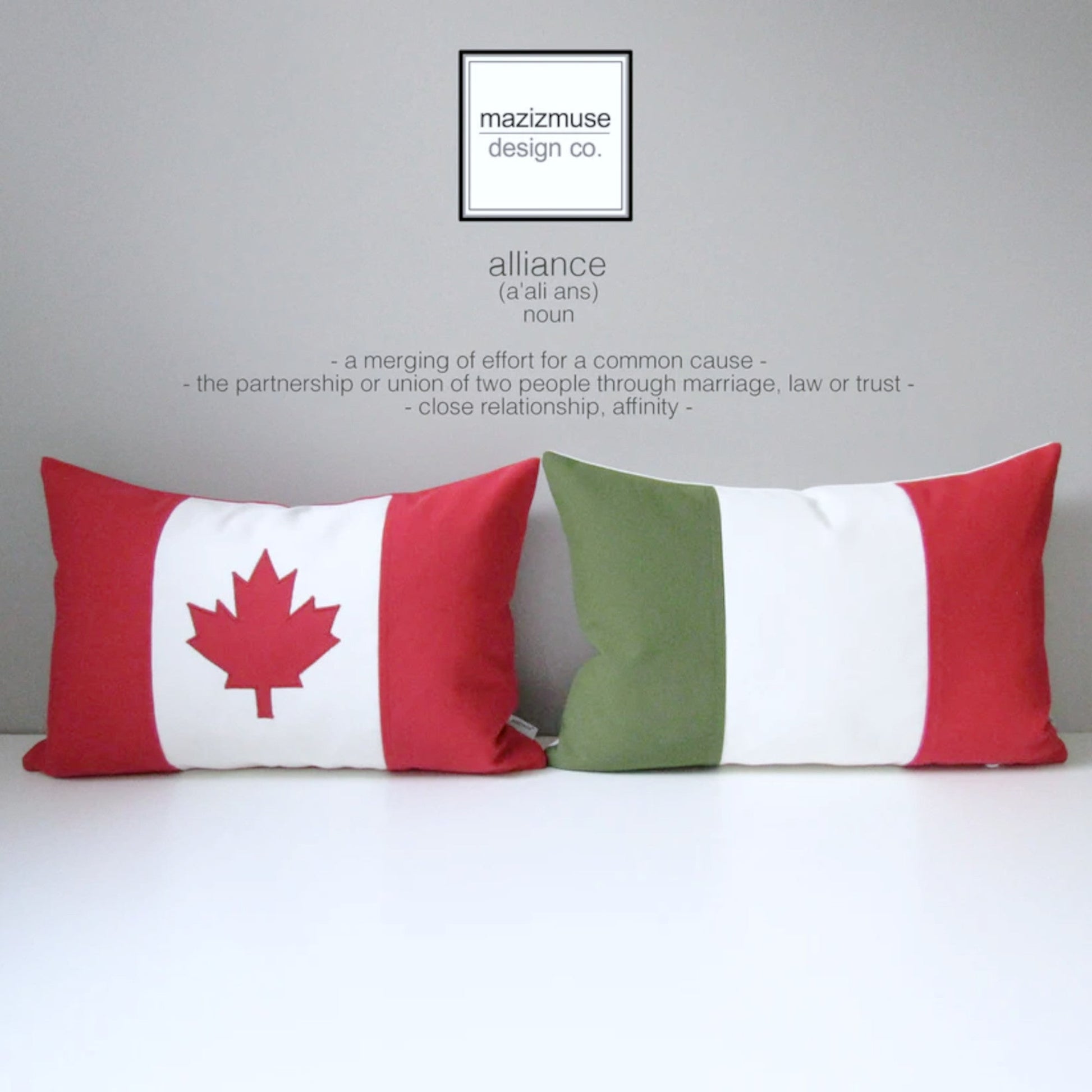 Housse de coussin Sunbrella drapeau du Canada, housse de coussin d'extérieur Sunbrella feuille d'érable 