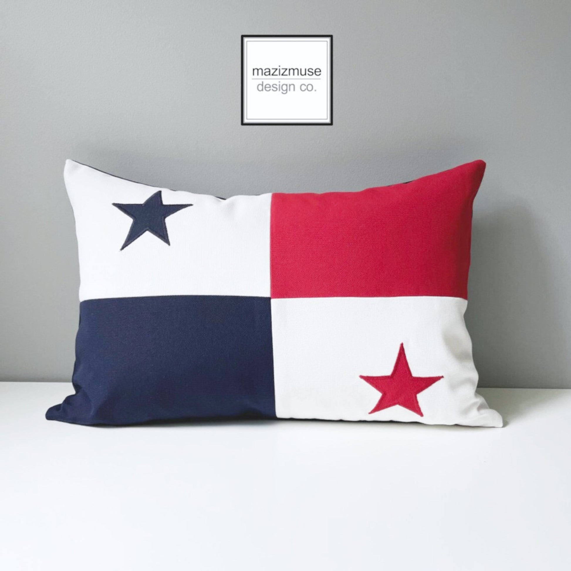 Housse de coussin d'extérieur Sunbrella®, motif drapeau du Panama 