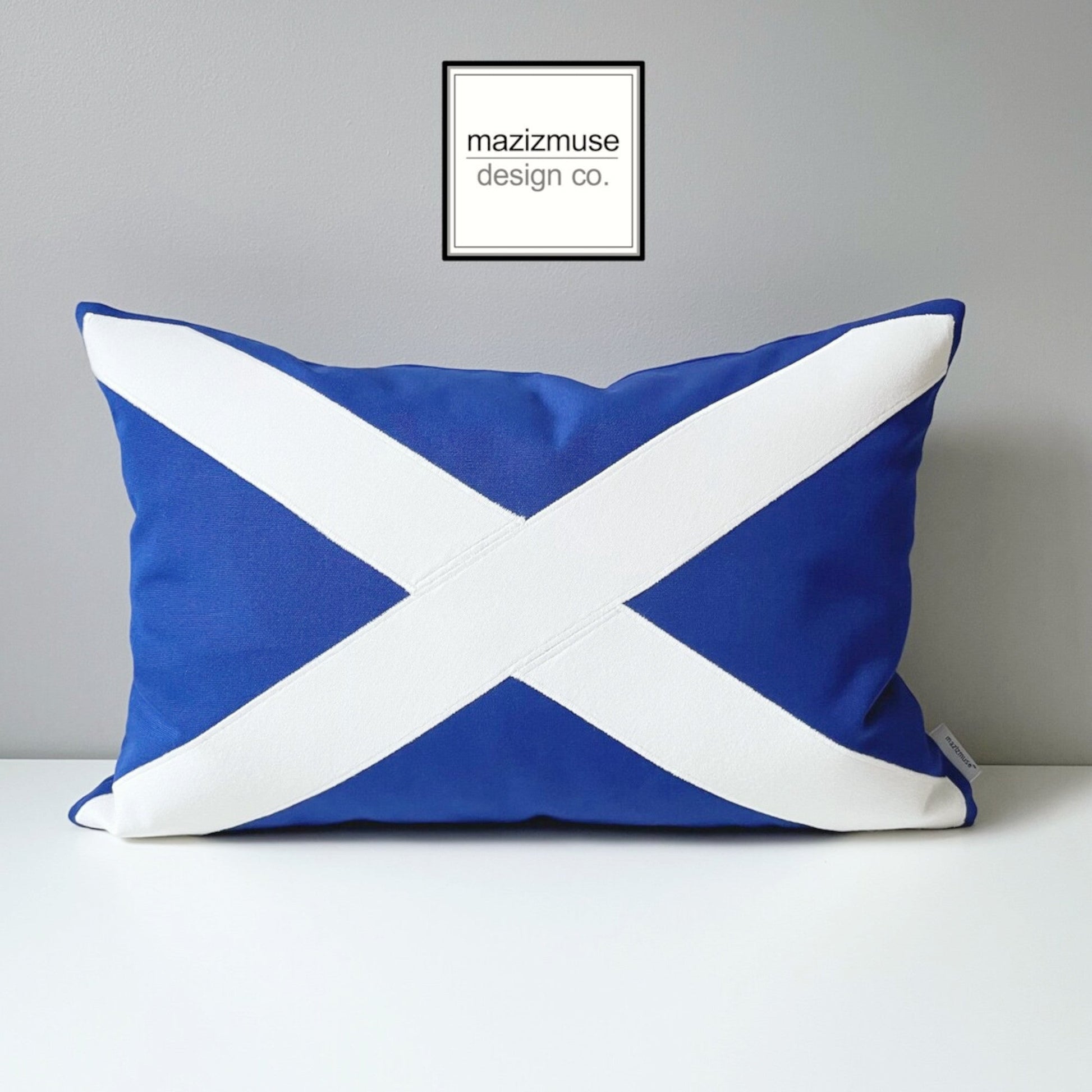 Housse de coussin drapeau écossais, housse de coussin d'extérieur écossaise Sunbrella® 