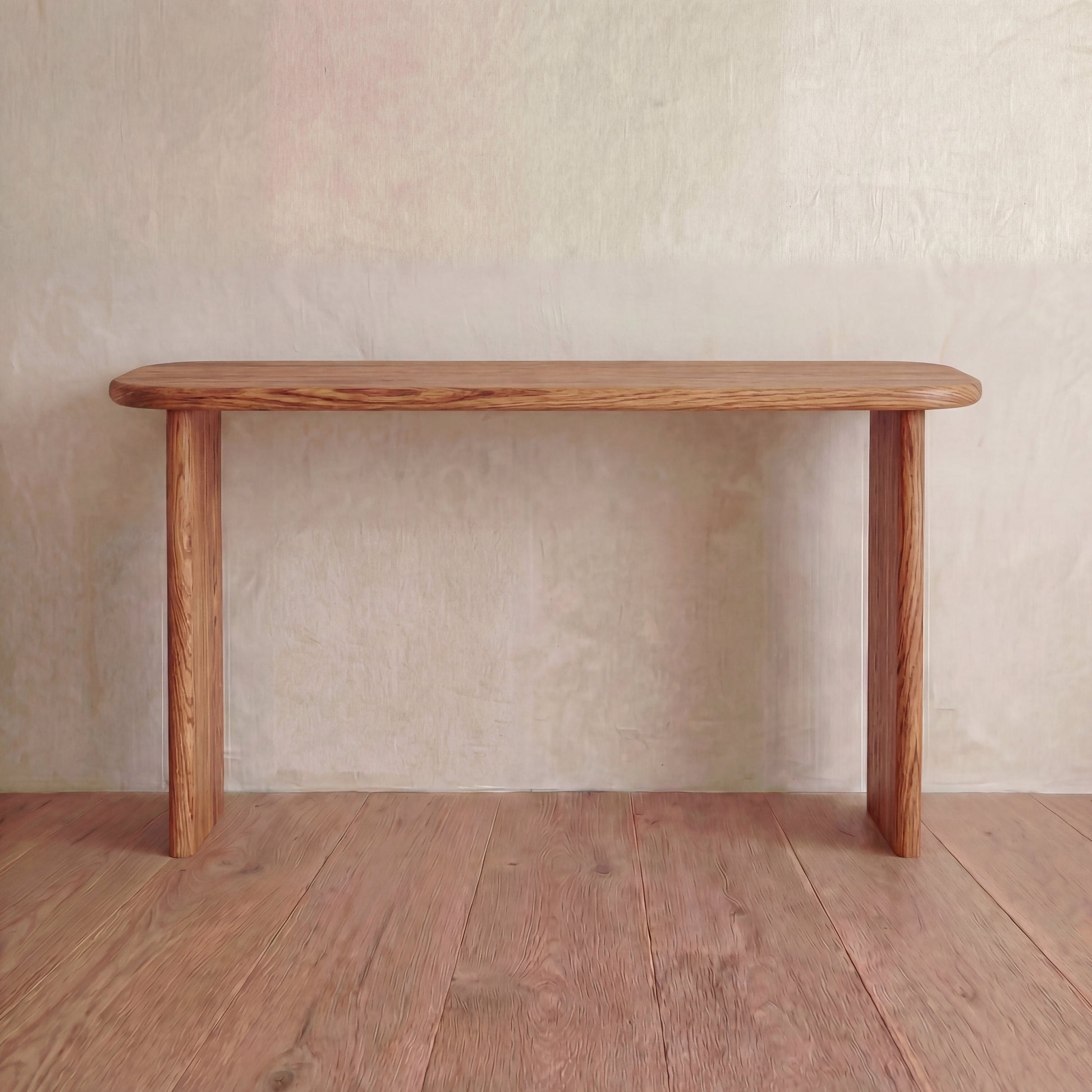 60 Inch Console Table in Red Oak