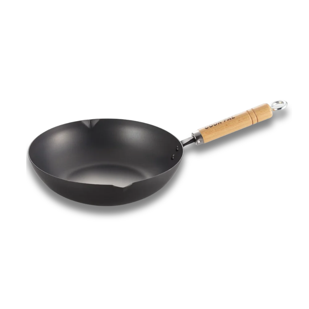 Poêle à frire profonde Yoshikawa Cook-Pal Ren 24 cm – Acier au carbone nitruré, fabriquée au Japon