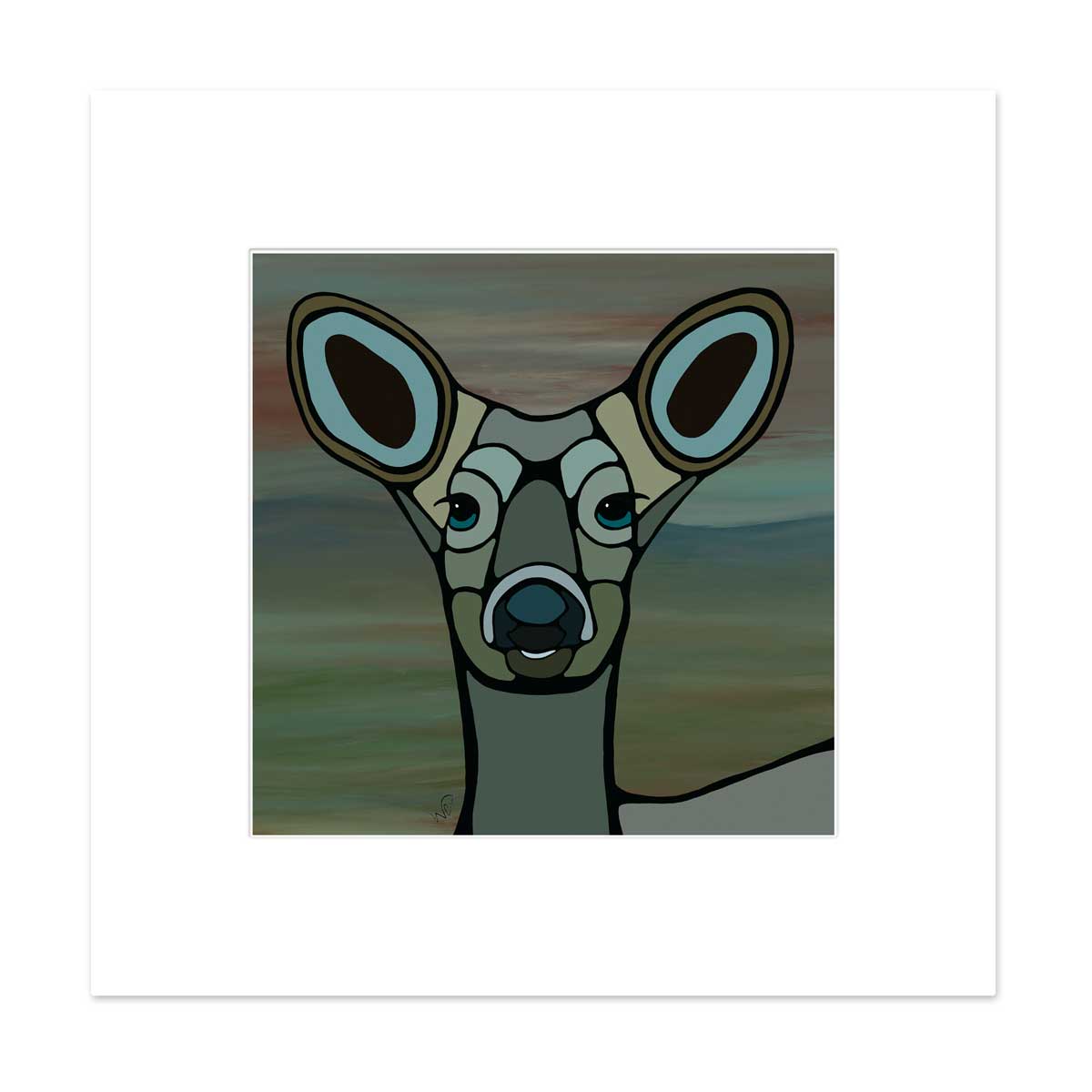 Signed & Matted Print - Deer