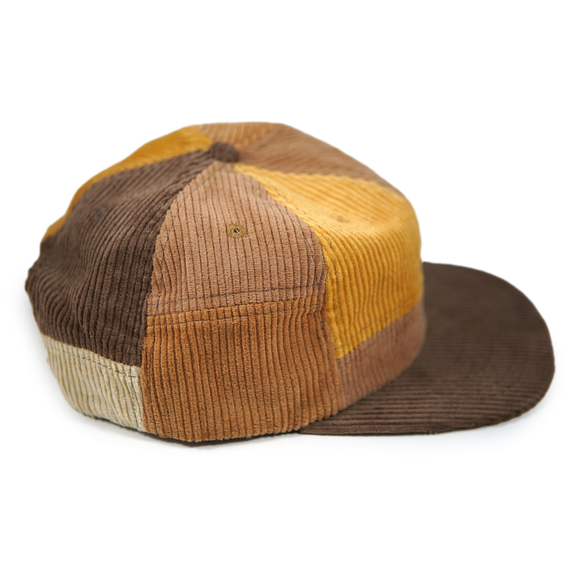 Chapeau patchwork en velours côtelé