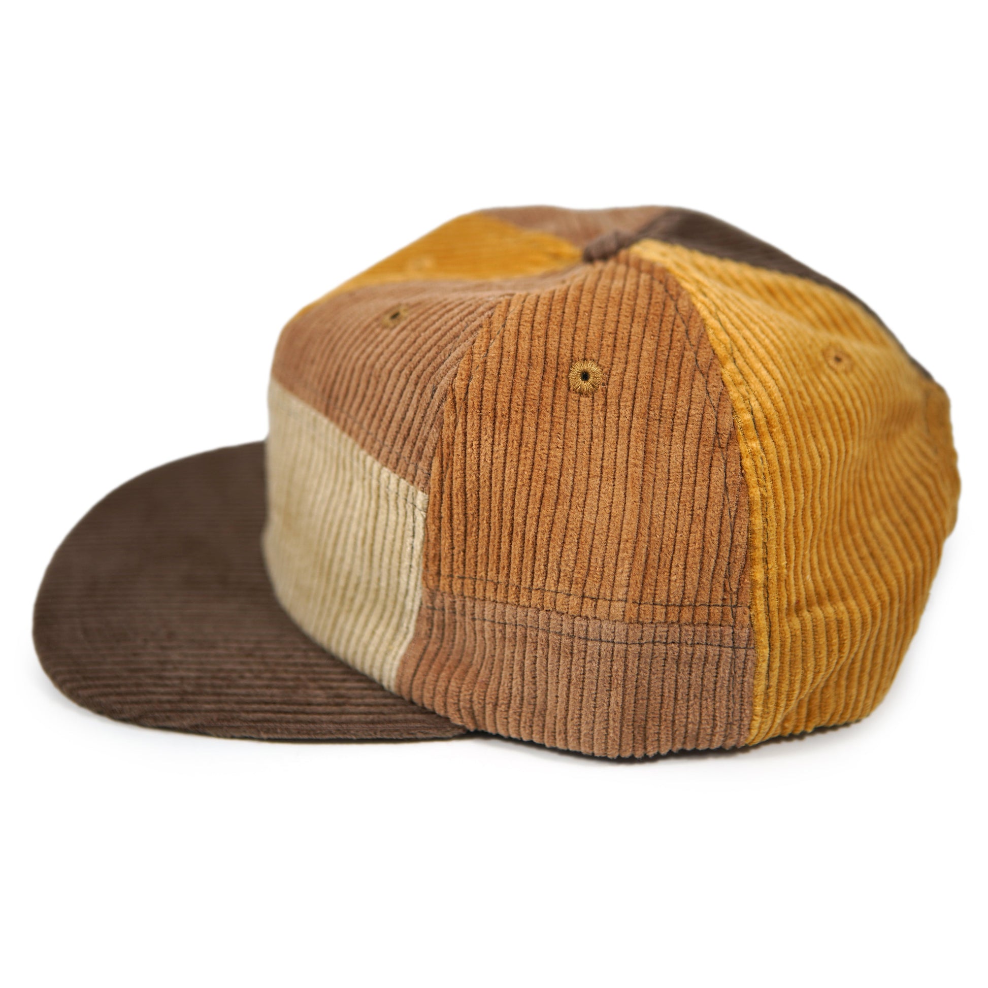Chapeau patchwork en velours côtelé