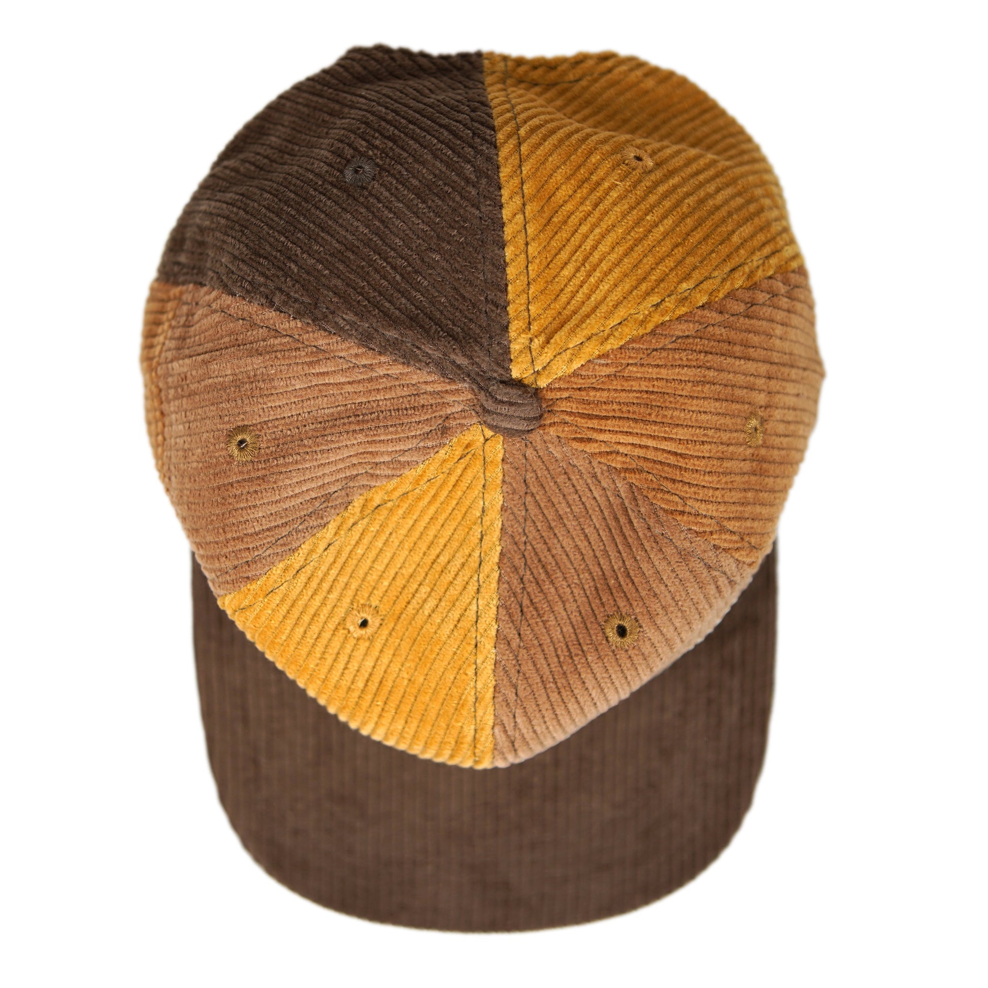 Chapeau patchwork en velours côtelé