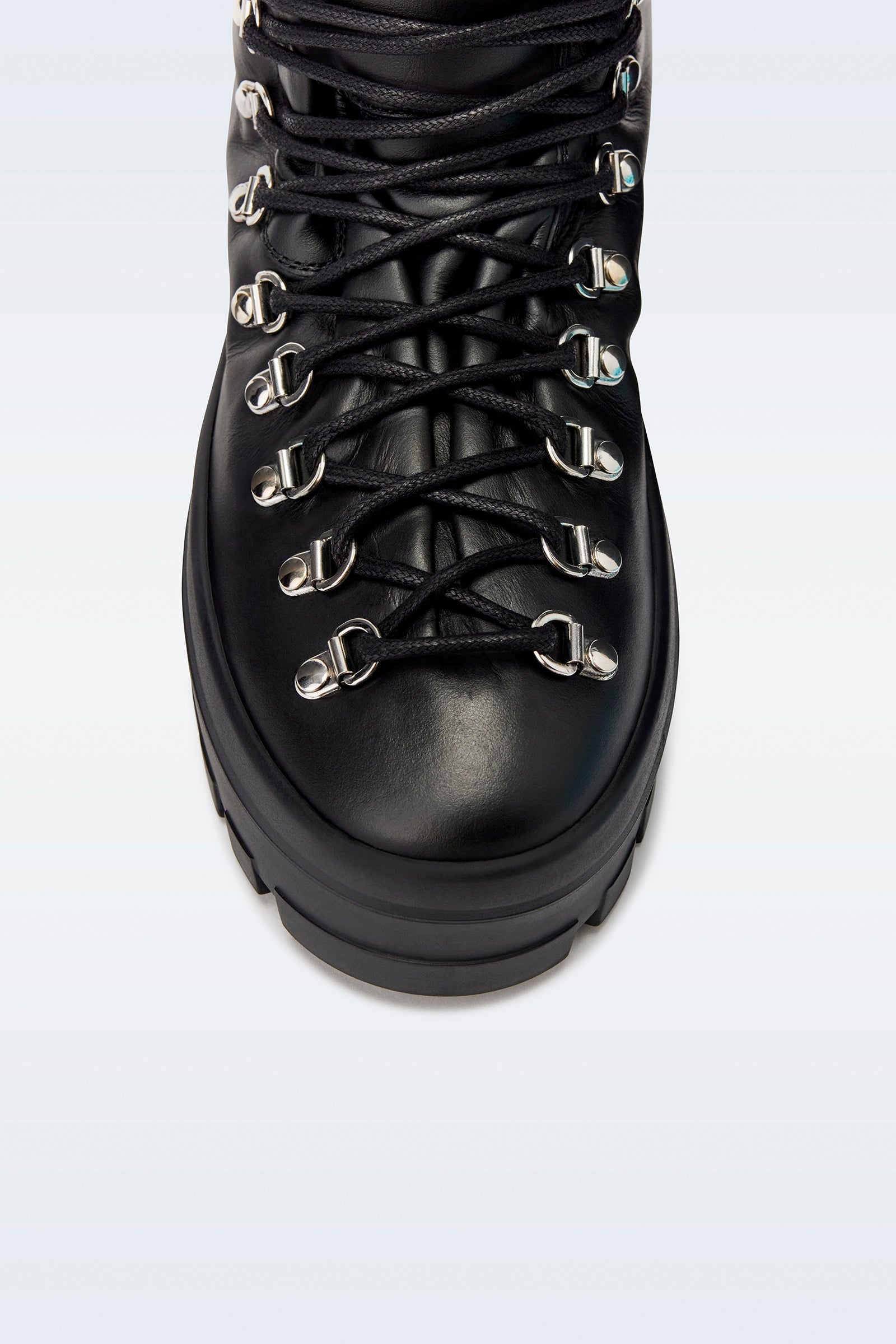 BAIN-M Leather mid-calf lace-up boots