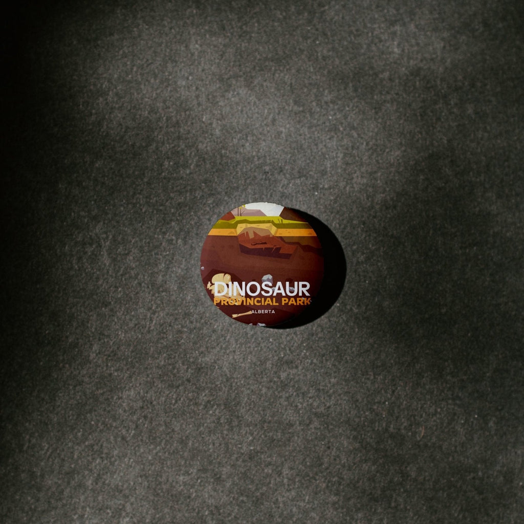 Dinosaur Provincial Park of Alberta Pinback Button, Canada Parks