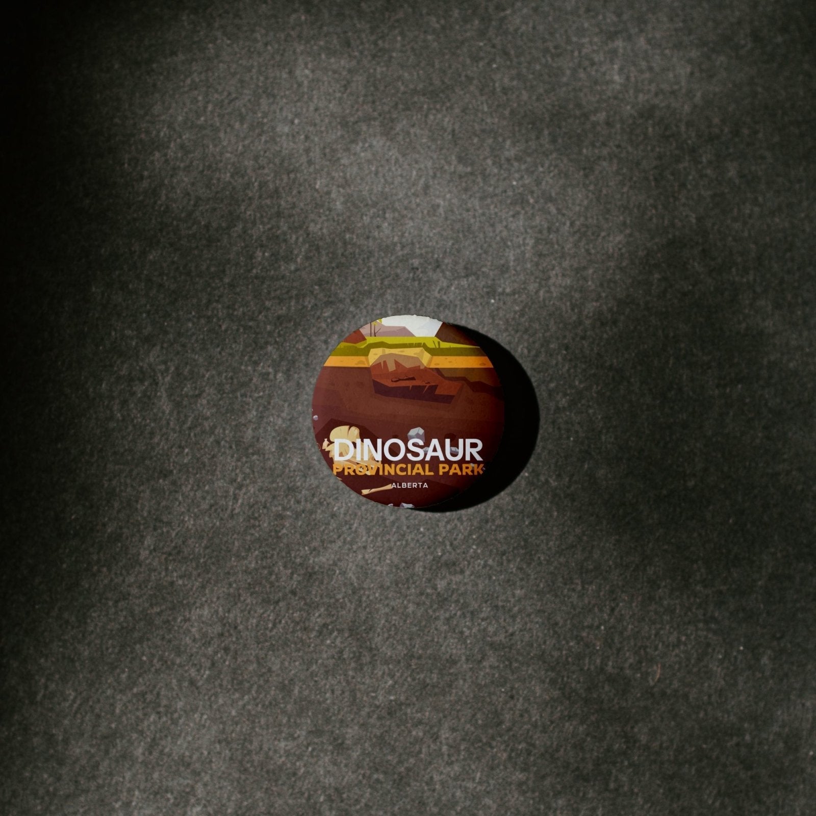 Dinosaur Provincial Park of Alberta Pinback Button, Canada Parks