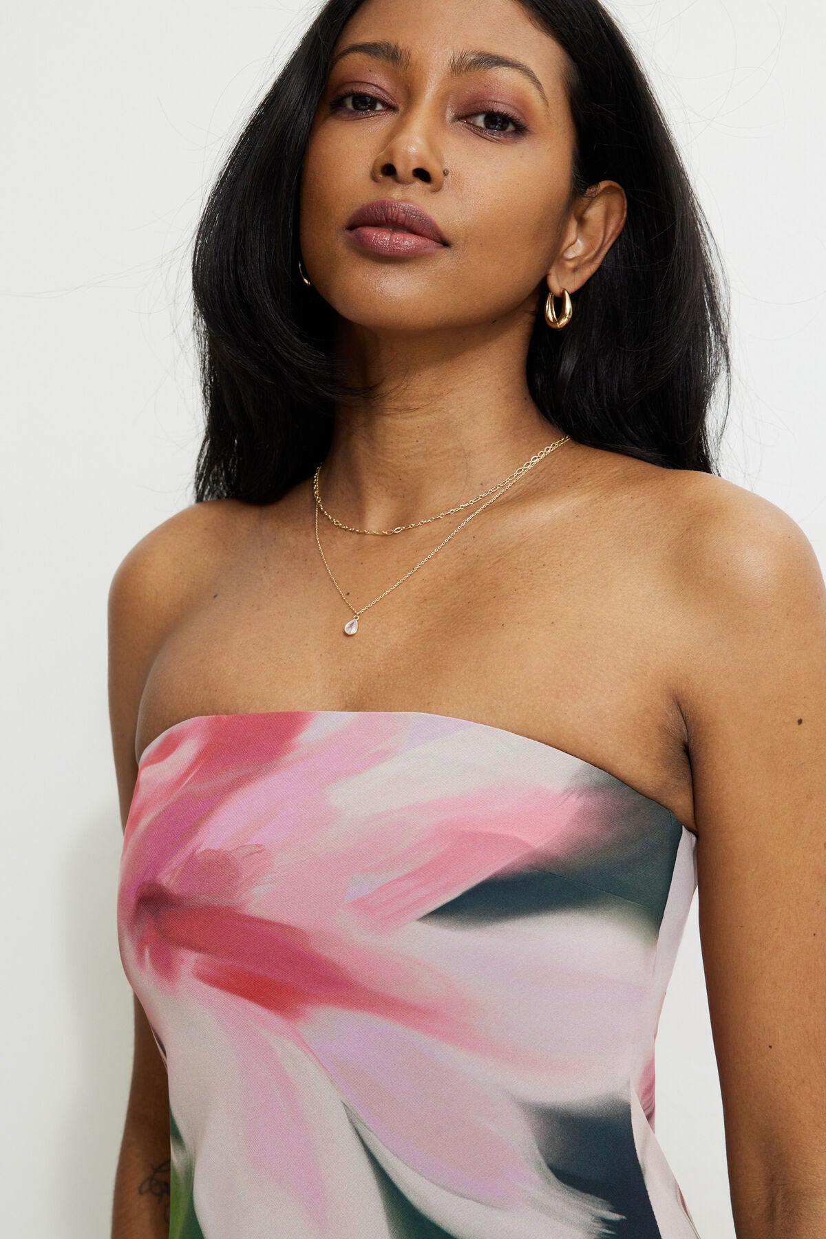 Leah Floral Maxi Tube Dress