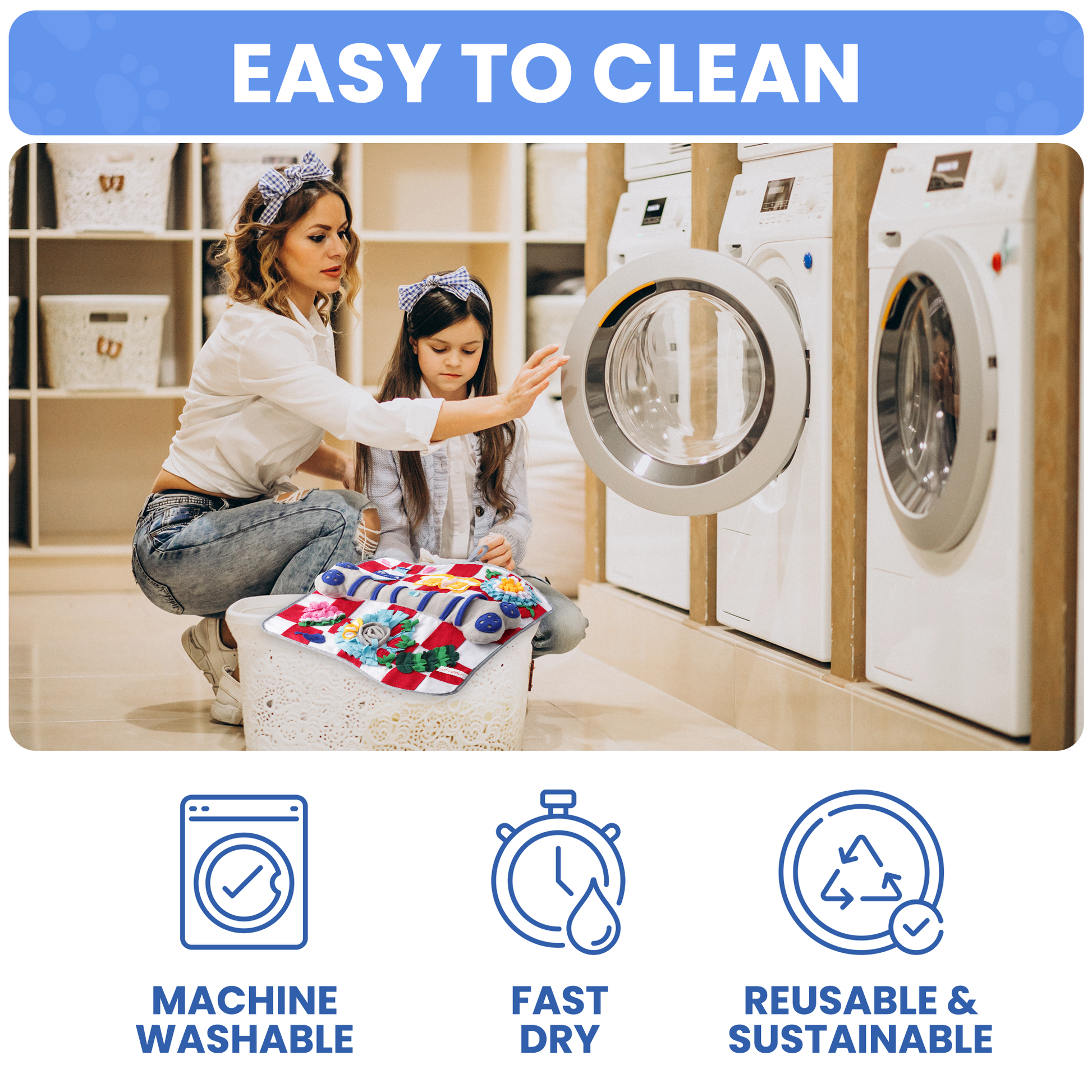 Tapis à renifler couineur pour chiens – Jeu interactif de recherche de nourriture, 61 cm