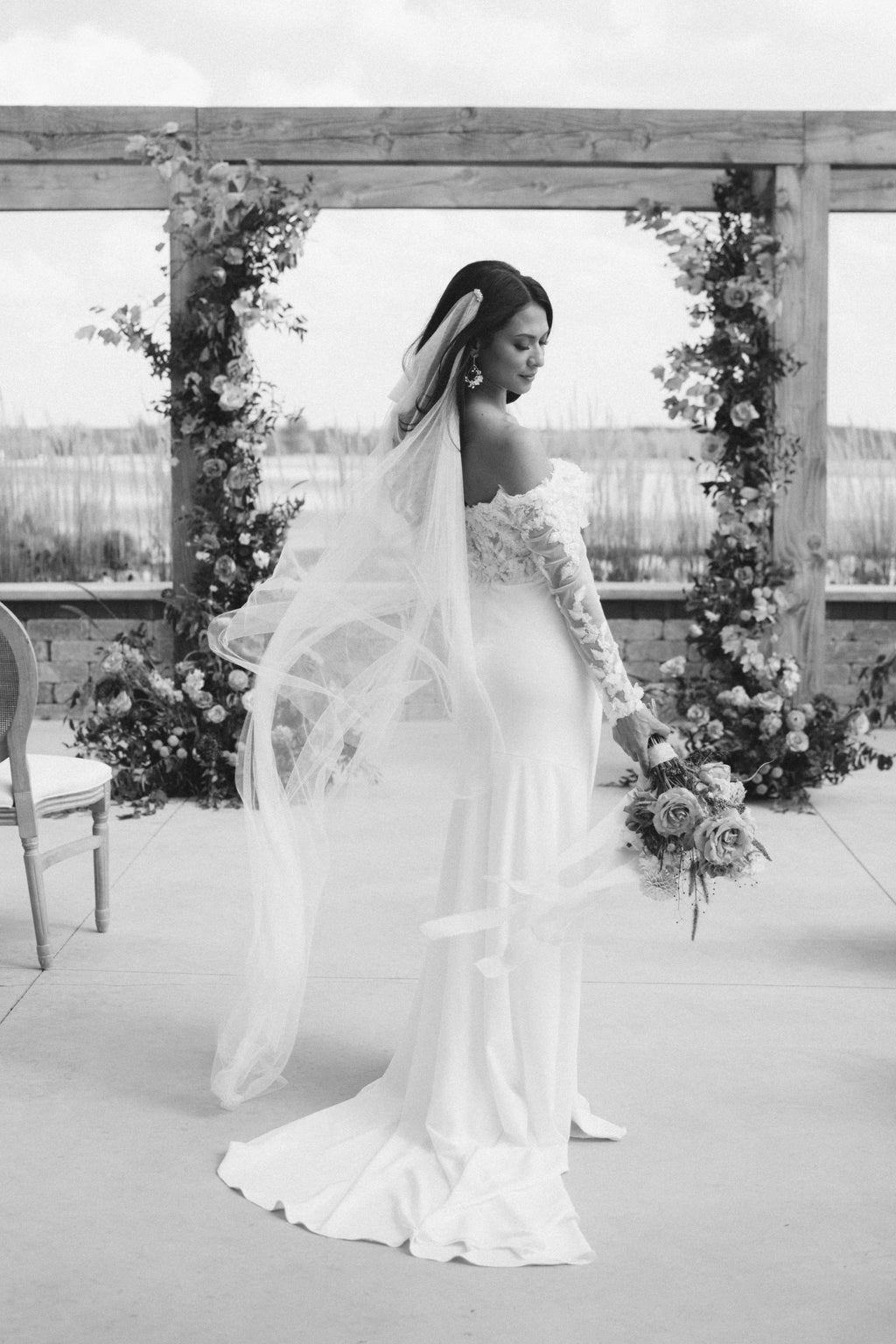 Voile de mariée drapé MARGARITE