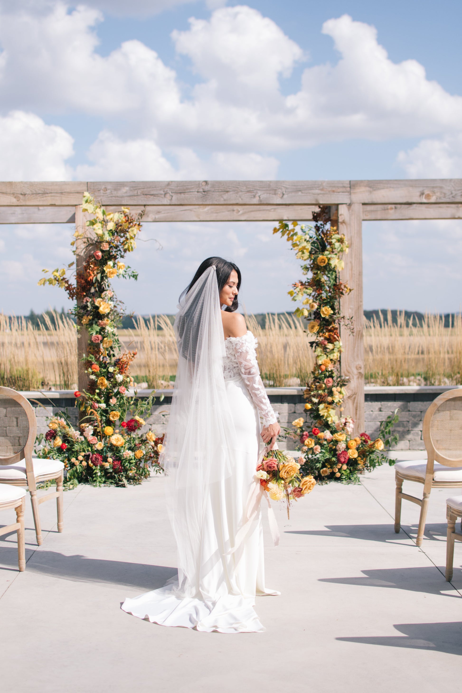 Voile de mariée drapé MARGARITE
